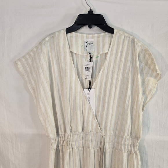 FINLEY Women's Size Medium Tiered Striped Drawstring Maxi Dress New With Tags. - Picture 4 of 6